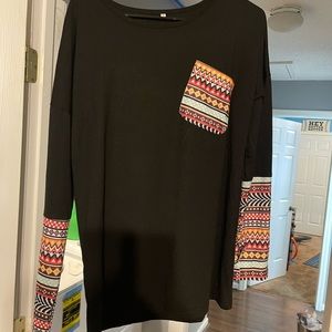 Womens black long sleeved shirt